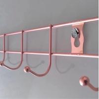 Cabideiro Metálico De Parede Com 8 Ganchos – Rose Gold Elegante E Multifuncional