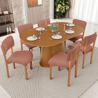 Cadeira Para Sala De Jantar Cozinha Living Estofada Dara L02 Suede Rosê - Lyam Decor - 2