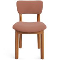 Cadeira Para Sala De Jantar Cozinha Living Estofada Dara L02 Suede Rosê - Lyam Decor - 3