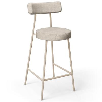 Banqueta Baixa Cozinha Sala Jantar Bancada Milão Arena L02 Linho Palha - Lyam Decor