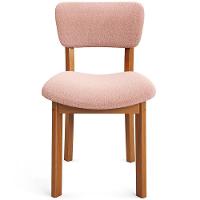 Cadeira Para Sala De Jantar Cozinha Living Estofada Dara L02 Bouclê Rosê - Lyam Decor - 3