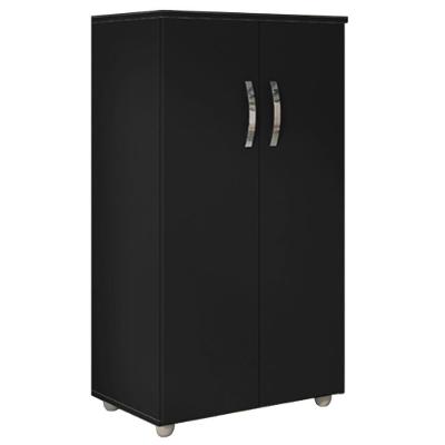 Armario Multiuso 2 Portas 111x60 Cm Rosana Preto Reajl Moveis Preto