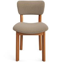 Cadeira Para Sala De Jantar Cozinha Living Estofada Dara L02 Bouclê Bege - Lyam Decor - 3