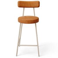 Kit 05 Banquetas Baixa Cozinha Sala Jantar Bancada Milão Arena L02 Couríssimo Canela - Lyam Decor - 6