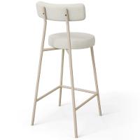 Kit 05 Banquetas Baixa Cozinha Sala Jantar Bancada Milão Arena L02 Linho Champagne - Lyam Decor - 7