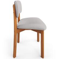 Kit 05 Cadeiras Para Sala De Jantar Cozinha Living Estofada Dara L02 Linho Cinza - Lyam Decor - 6