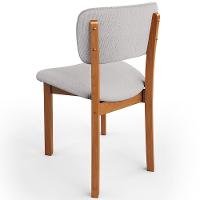 Kit 05 Cadeiras Para Sala De Jantar Cozinha Living Estofada Dara L02 Linho Cinza - Lyam Decor - 7