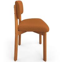 Kit 05 Cadeiras Para Sala De Jantar Cozinha Living Estofada Dara L02 Bouclê Terracota - Lyam Decor - 3