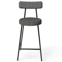 Kit 05 Banquetas Baixa Para Cozinha Sala De Jantar Bar Bancada Milão L02 Linho Mescla Chumbo - Lyam Decor - 3