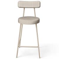 Kit 05 Banquetas Baixa Cozinha Sala Jantar Bancada Milão Arena L02 Linho Palha - Lyam Decor - 3