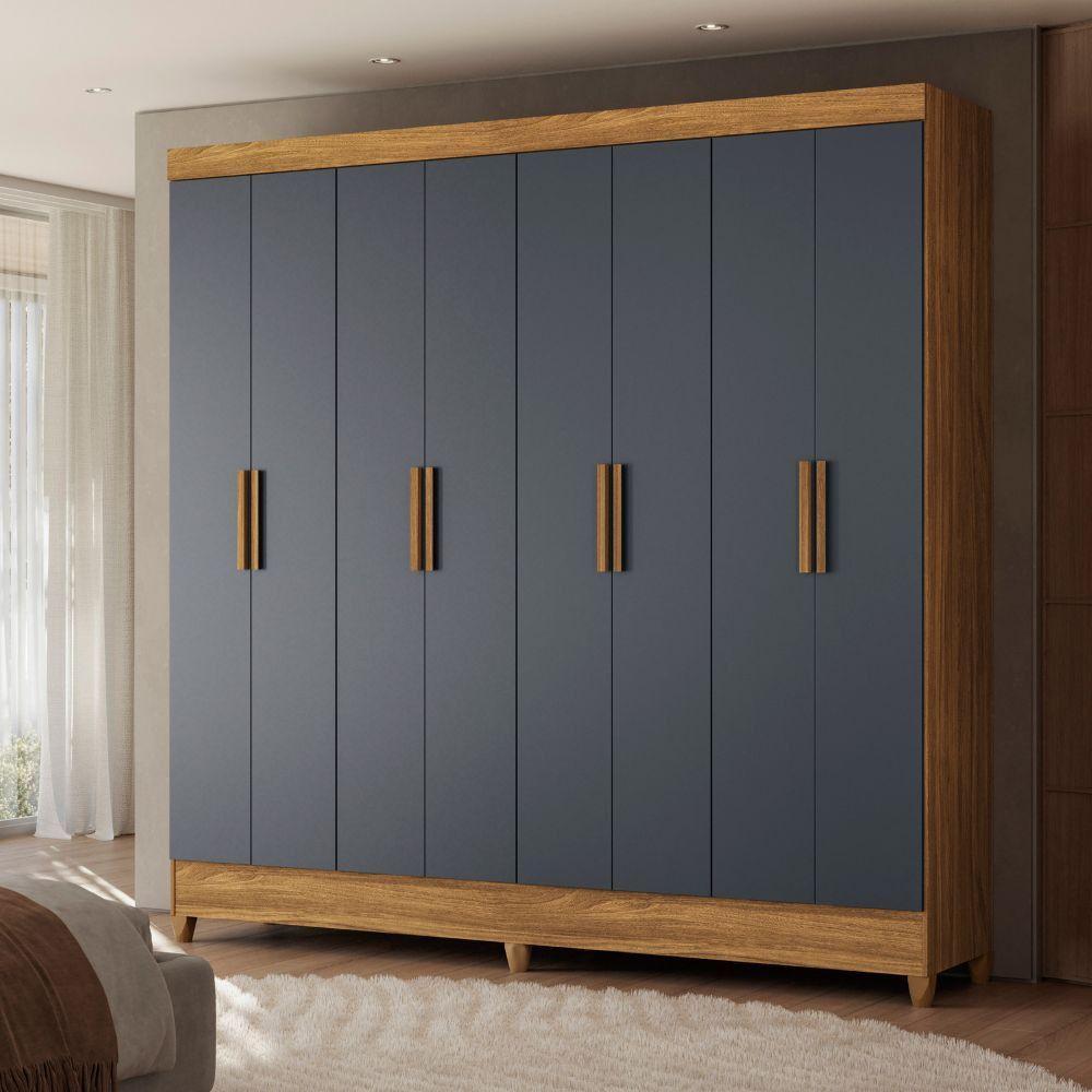 Guarda-roupa Marajó Paris 8 Portas 2 Gavetas Moval Freijo/cinza - 1