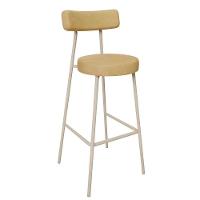 Kit 05 Banquetas Alta Bar Cozinha Sala De Jantar Aço Milão Arena L02 Couríssimo Fendi - Lyam Decor - 3