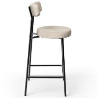 Kit 03 Banquetas Baixa Para Cozinha Sala De Jantar Bar Bancada Milão L02 Linho Palha - Lyam Decor - 6