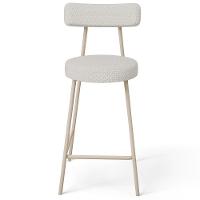 Kit 05 Banquetas Baixa Cozinha Sala Jantar Bancada Milão Arena L02 Bouclê Cru - Lyam Decor - 6