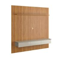 Painel Ripado Para Tv Até 75 Polegadas Home Antares Suspenso Com Nicho 3 Gavetas E Prateleira Cinamomo/off White - 5