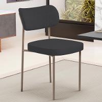 Kit 04 Cadeiras Decorativa Estofada Para Sala De Jantar Melina Base Arena L02 Linho Chumbo - Lyam Decor - 2