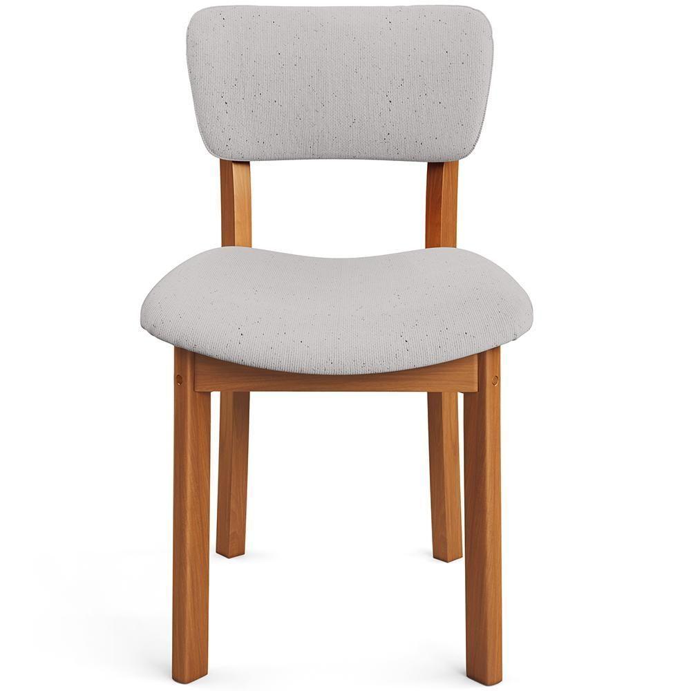 Kit 03 Cadeiras Para Sala De Jantar Cozinha Living Estofada Dara L02 Linho Cinza - Lyam Decor - 3