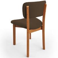 Kit 04 Cadeiras Para Sala De Jantar Cozinha Living Estofada Dara L02 Suede Marrom - Lyam Decor - 2