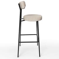 Kit 04 Banquetas Alta Bar Cozinha Sala De Jantar Estrutura Em Aço Milão L02 Linho Palha - Lyam Decor - 7