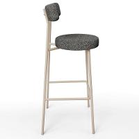 Kit 04 Banquetas Alta Bar Cozinha Sala De Jantar Aço Milão Arena L02 Linho Mescla Chumbo - Lyam Decor - 6