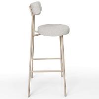 Kit 04 Banquetas Alta Bar Cozinha Sala De Jantar Aço Milão Arena L02 Bouclê Cru - Lyam Decor - 7