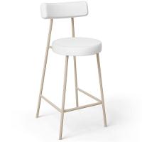 Kit 04 Banquetas Baixa Cozinha Sala Jantar Bancada Milão Arena L02 Facto Branco - Lyam Decor - 3