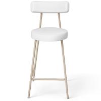 Kit 04 Banquetas Baixa Cozinha Sala Jantar Bancada Milão Arena L02 Facto Branco - Lyam Decor - 6