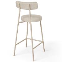 Kit 03 Banquetas Baixa Cozinha Sala Jantar Bancada Milão Arena L02 Linho Palha - Lyam Decor - 6