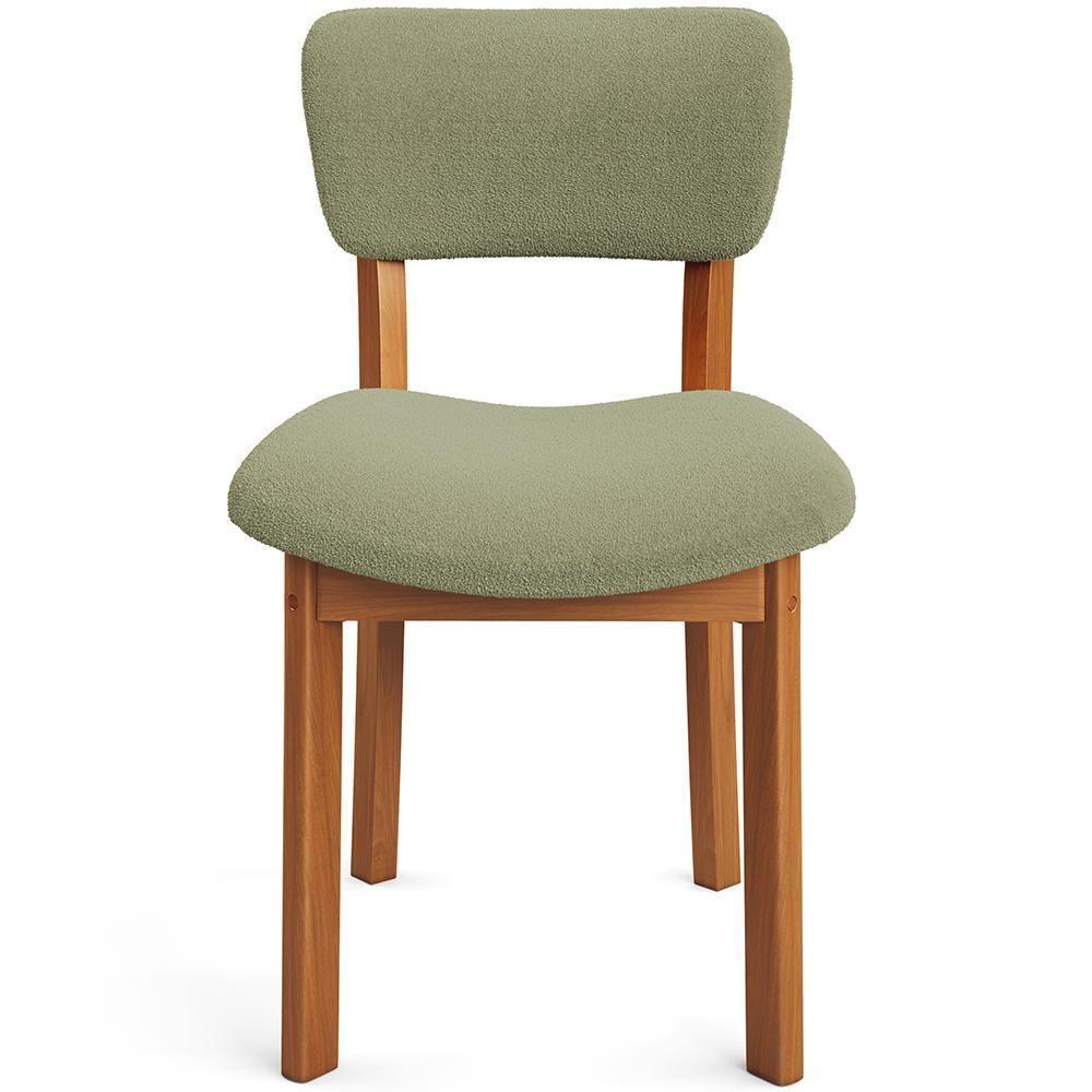 Kit 02 Cadeiras Para Sala De Jantar Cozinha Living Estofada Dara L02 Bouclê Oliva - Lyam Decor - 5