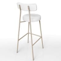 Kit 04 Banquetas Alta Bar Cozinha Sala De Jantar Aço Milão Arena L02 Facto Branco - Lyam Decor - 8