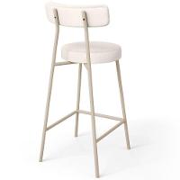 Kit 04 Banquetas Baixa Cozinha Sala Jantar Bancada Milão Arena L02 Linho Cru - Lyam Decor - 7