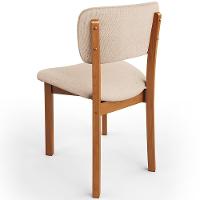 Kit 03 Cadeiras Para Sala De Jantar Cozinha Living Estofada Dara L02 Linho Bege - Lyam Decor - 7