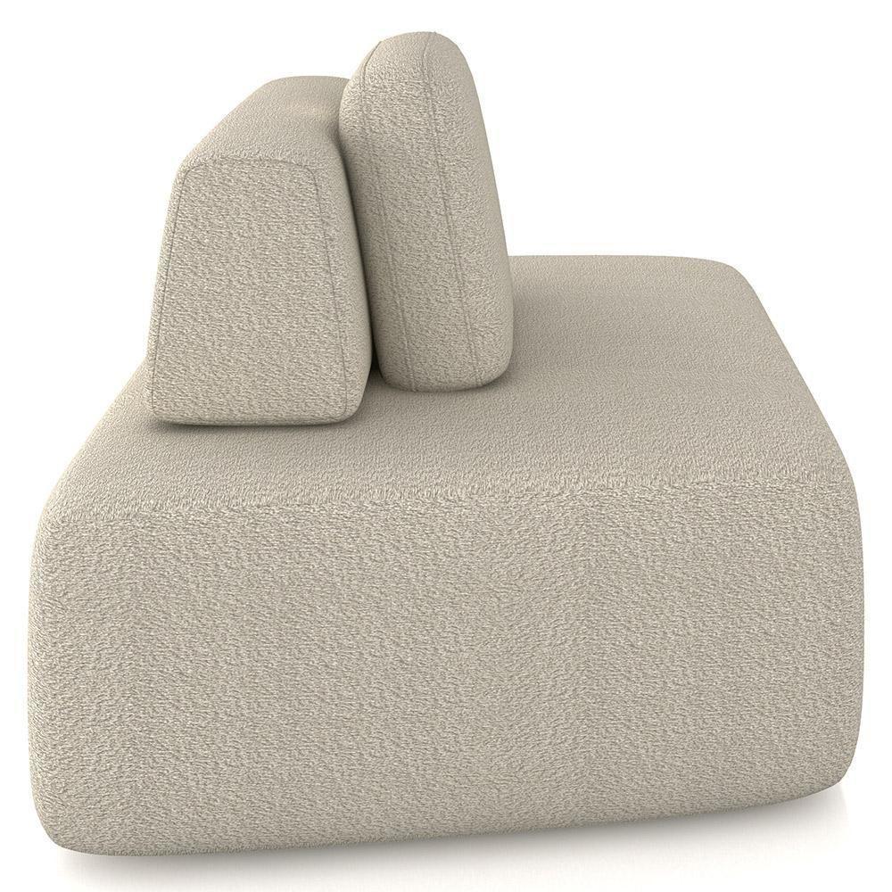 Sofá Ilha Modular Para Sala Living Orgânico 480cm Angra K01 Bouclê Bege - Lyam Decor - 4