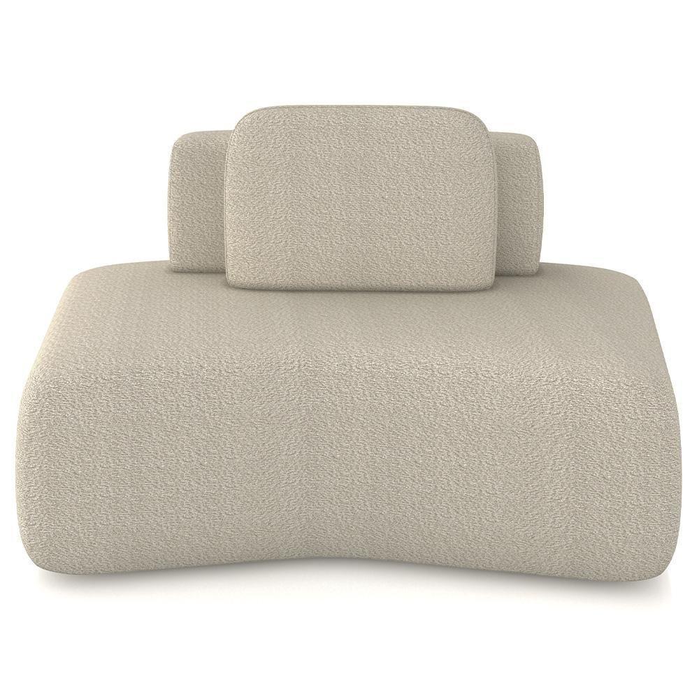 Sofá Ilha Modular Para Sala Living Orgânico 480cm Angra K01 Bouclê Bege - Lyam Decor - 8