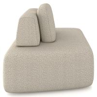 Sofá Ilha Modular Para Sala Living Orgânico 480cm Angra K01 Bouclê Bege - Lyam Decor