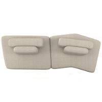 Sofá Ilha Modular Para Sala Living Orgânico 315cm Angra K01 Bouclê Bege - Lyam Decor - 6