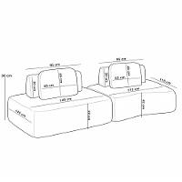 Sofá Ilha Modular Para Sala Living Orgânico 315cm Angra K01 Couríssimo Camel - Lyam Decor - 5