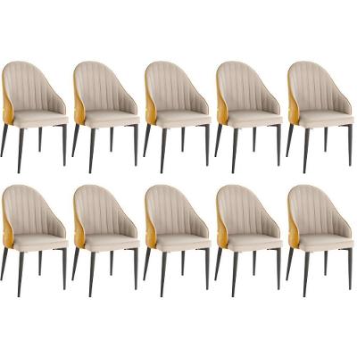 Kit 10 Cadeiras De Jantar Estofada Design La Martina - Bege