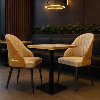 Kit 10 Cadeiras De Jantar Estofada Design La Martina - Bege - 2