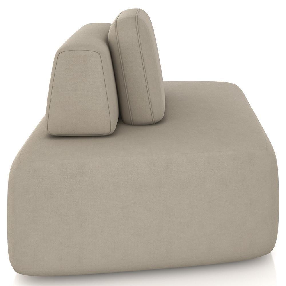 Sofá Ilha Modular Para Sala Living Orgânico 480cm Angra K01 Veludo Bege - Lyam Decor - 7