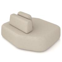 Sofá Ilha Modular Para Sala Living Orgânico 480cm Angra K01 Veludo Bege - Lyam Decor - 8