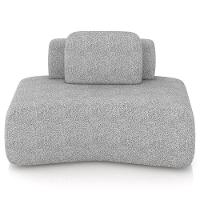 Sofá Ilha Modular Para Sala Living Orgânico 480cm Angra K01 Bouclê Cinza - Lyam Decor - 3