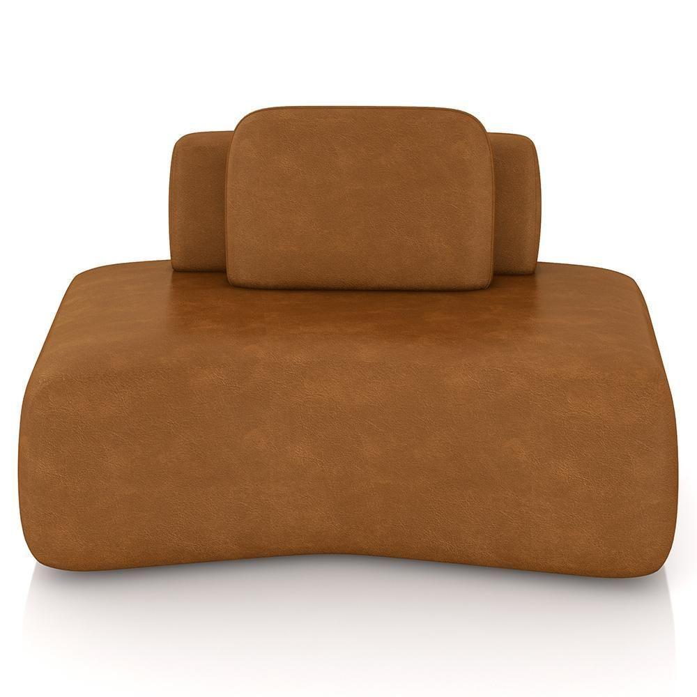 Sofá Ilha Modular Para Sala Living Orgânico 620cm Angra K01 Couríssimo Camel - Lyam Decor - 2