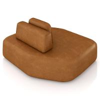 Sofá Ilha Modular Para Sala Living Orgânico 620cm Angra K01 Couríssimo Camel - Lyam Decor - 6