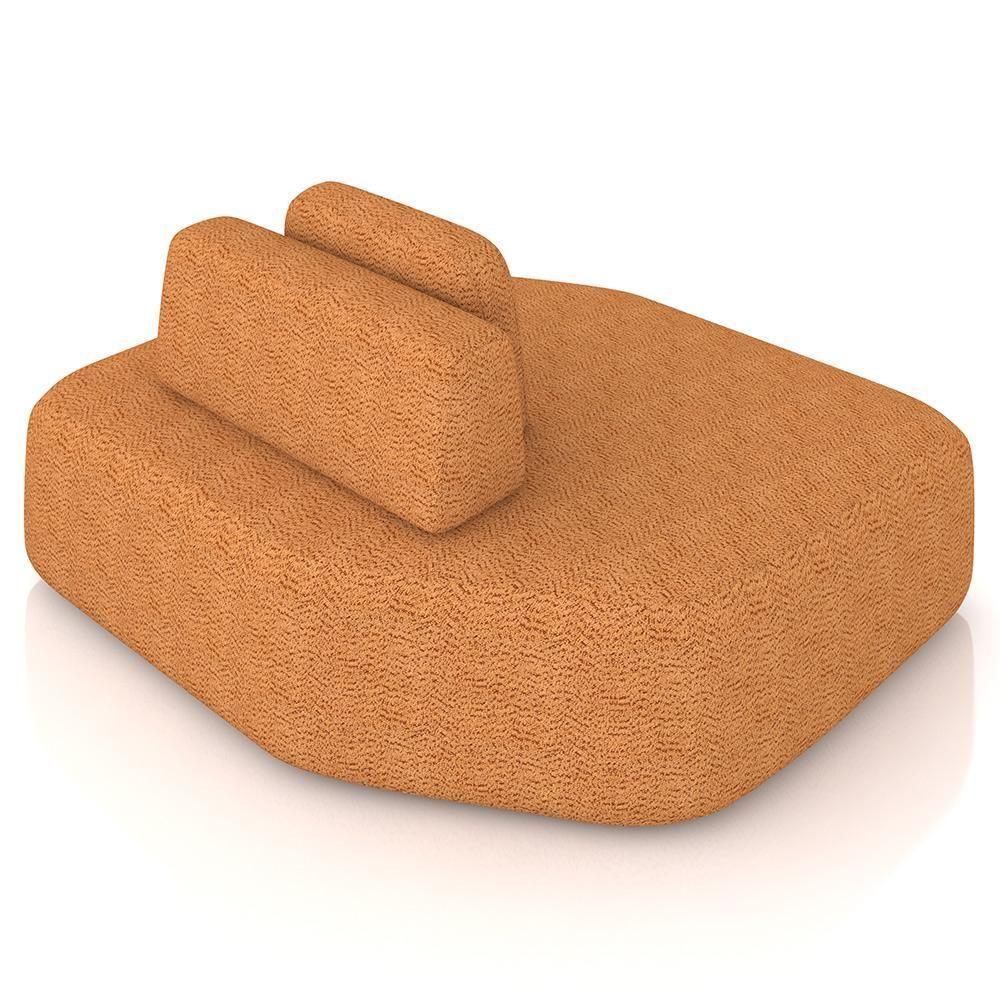 Sofá Ilha Modular Para Sala Living Orgânico 480cm Angra K01 Bouclê Terracota - Lyam Decor - 7