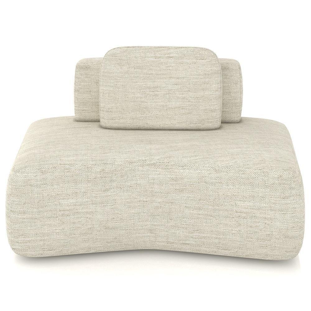 Sofá Ilha Modular Para Sala Living Orgânico 480cm Angra K01 Linho Champanhe - Lyam Decor - 3