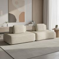 Sofá Ilha Modular Para Sala Living Orgânico 315cm Angra K01 Linho Champanhe - Lyam Decor - 2