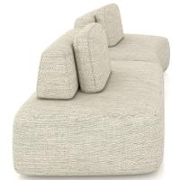 Sofá Ilha Modular Para Sala Living Orgânico 315cm Angra K01 Linho Champanhe - Lyam Decor - 7