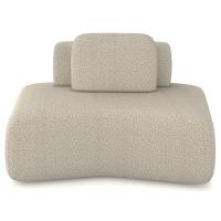 Sofá Ilha Modular Para Sala Living Orgânico 620cm Angra K01 Bouclê Bege - Lyam Decor - 3