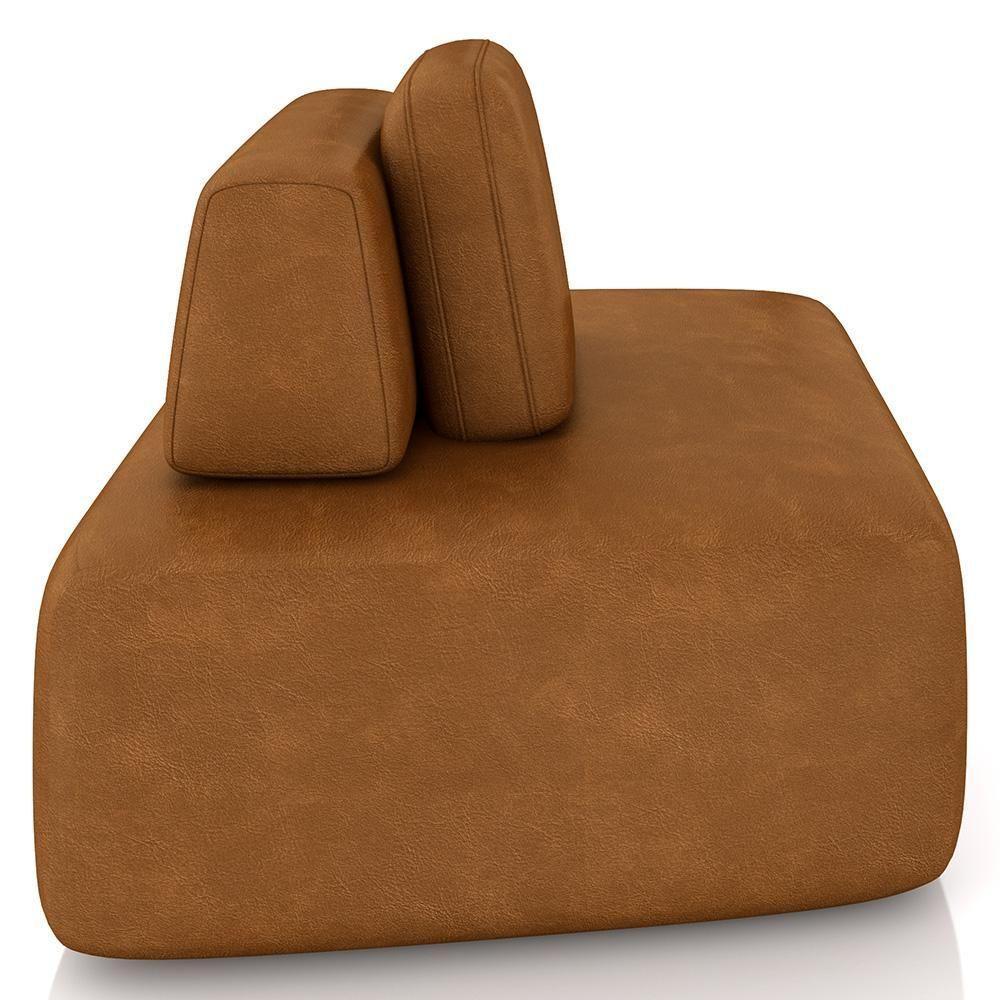 Sofá Ilha Modular Para Sala Living Orgânico 480cm Angra K01 Couríssimo Camel - Lyam Decor - 5